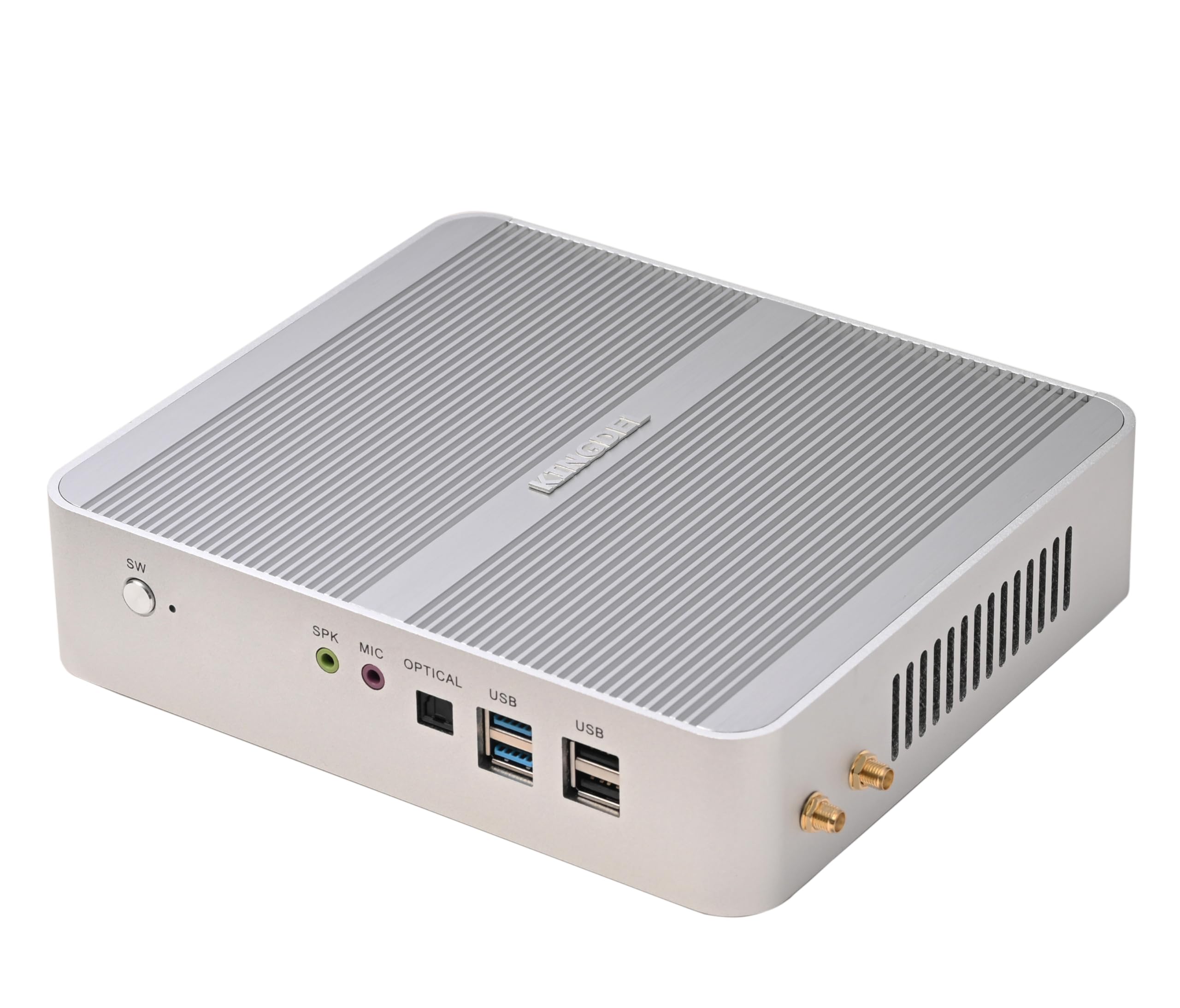 KINGDEL Mini PC 10th Gen - Intel Core i5-1035G4 Quad-Core Mini Computer with Silent Fan, 8GB DDR4 RAM, 128GB SSD, Dual HDMI & LAN Ports, Optical SPDIF - Perfect for Home Office, Digital Signage & Media Center