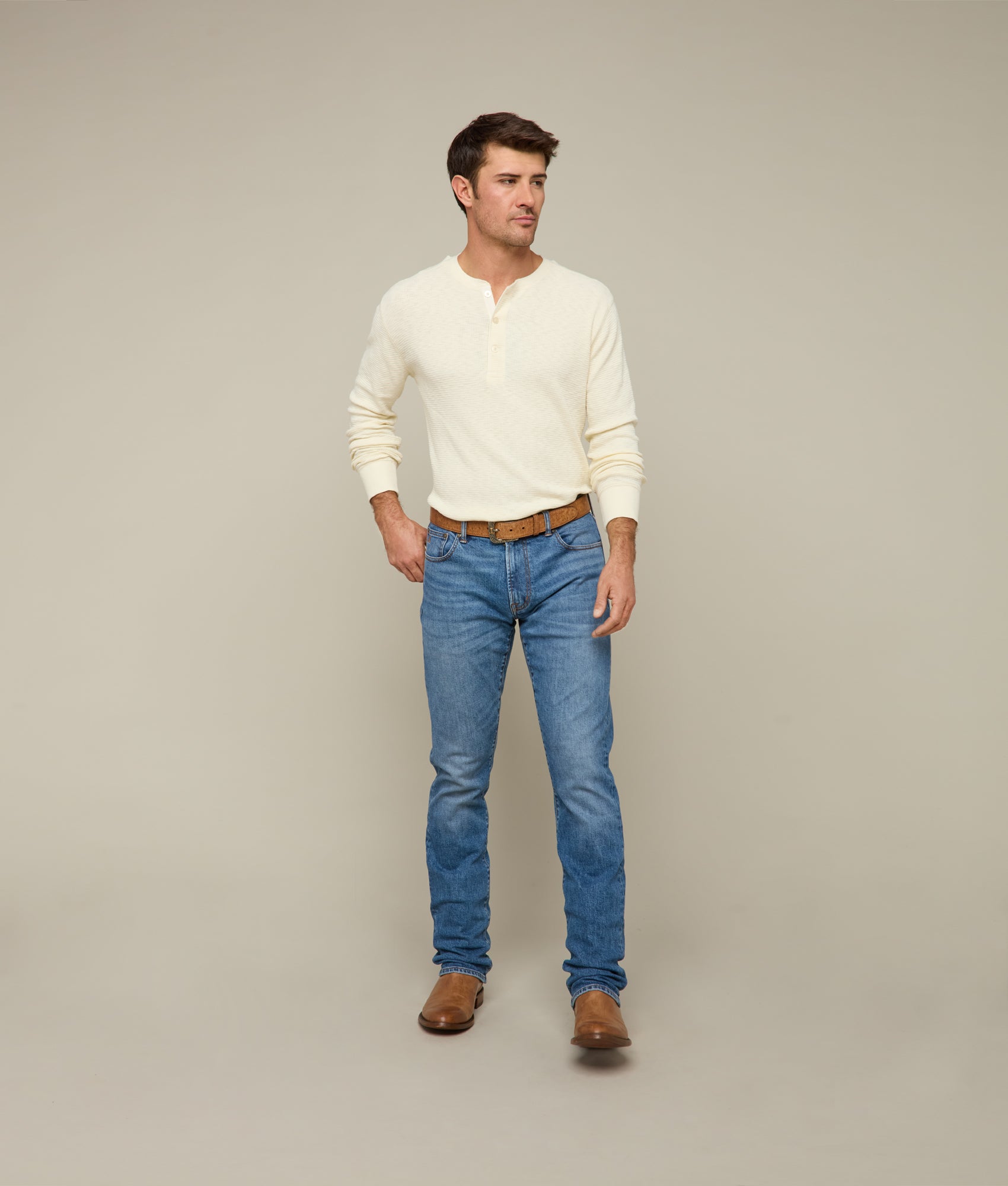 Jesse Men's Slim Straight Fit True Blue Denim Jeans - Perfect for Casual Wear, Office & Everyday Outfits