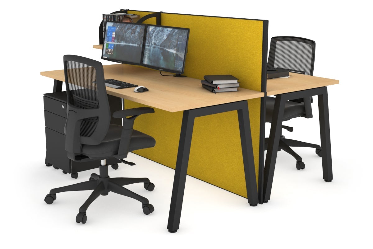 Horizon Quadro 2-Person Office Workstation Bench with A-Legs - 1400mm x 700mm (55