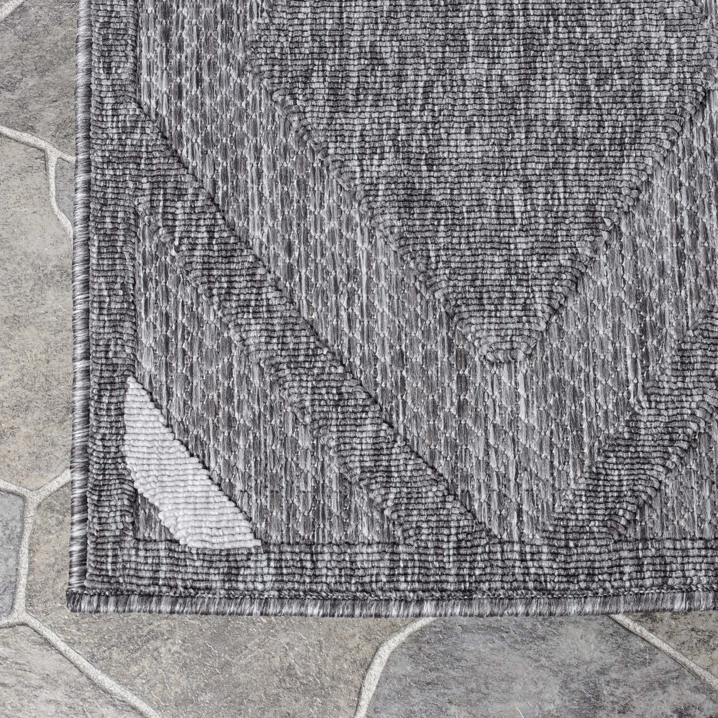 Daelyn Modern Diamond Lattice Indoor Outdoor Area Rug - Non-Slip Soft Living Room Bedroom Rug for Home Decor