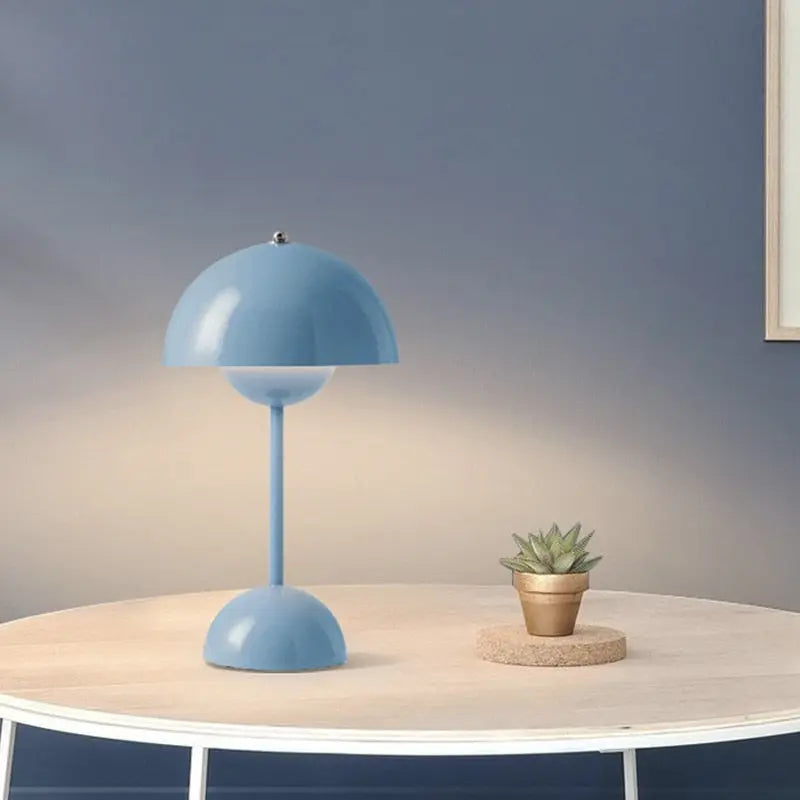 Rechargeable Mushroom LED Table Lamp - Portable Night Light for Bedroom, Nursery, Kids Room & Office Desk - Soft Warm White Light for Reading & Relaxation