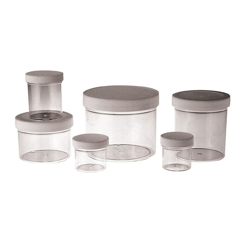Clear Polystyrene Jar with 89-400 Neck Finish, 8 oz (Pack of 168) - Ideal for Food Storage, Spice Containers, and Craft Organizers