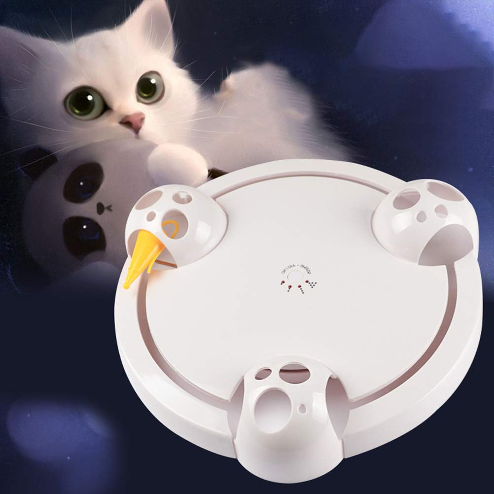 Automatic Rotating Cat Toy - Interactive Electric Teaser Plate with Mice for Play & Exercise | Fun Pet Toy for Indoor Cats | Great for Playtime, Training & Stimulation