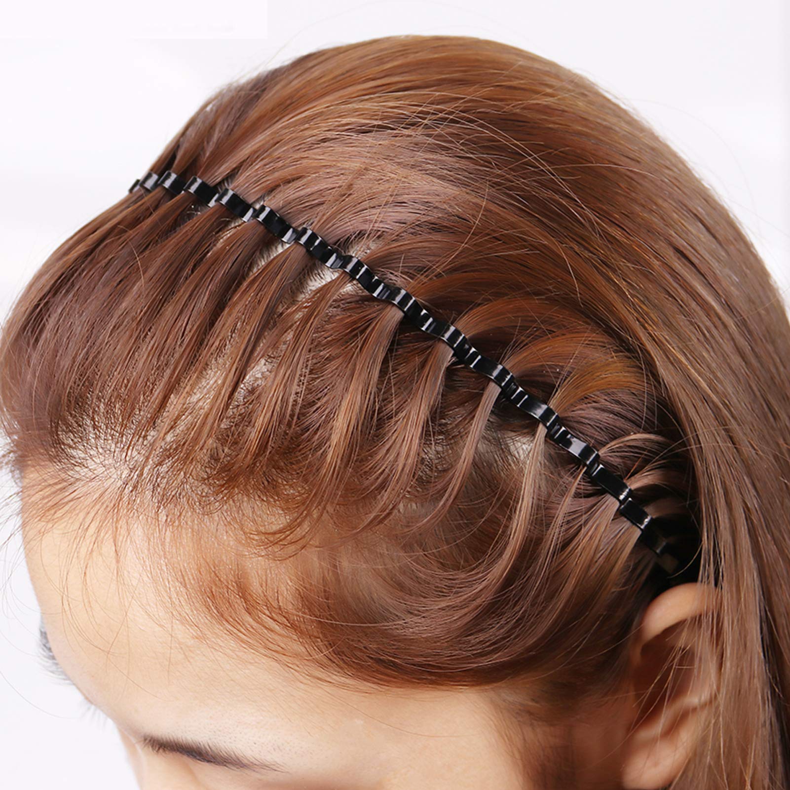 10pcs Invisible Wave Hairpin Headbands - Unisex Metal Elastic Hair Bands for Women & Men - Alloy Wavy Headband for Sports, Work & Daily Use - Korean Style Hair Accessories