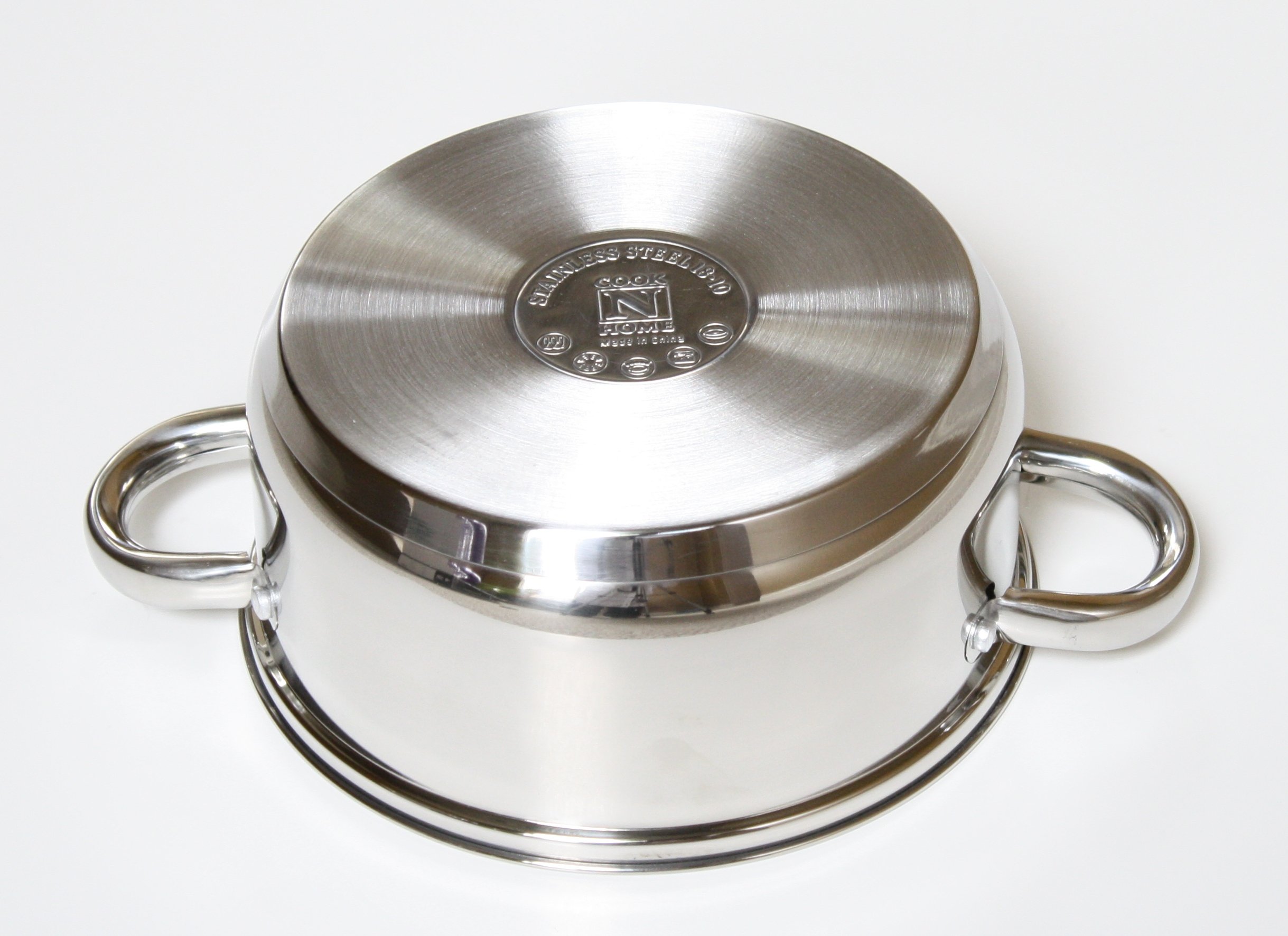 Cook N Home 4-Piece 8 Quart Stainless Steel Multipot Set with Pasta Cooker & Steamer | 12-Piece Basic Kitchen Cookware Set | Pots & Pans for Cooking, Boiling & Steaming | Perfect for Family Meals & Entertaining