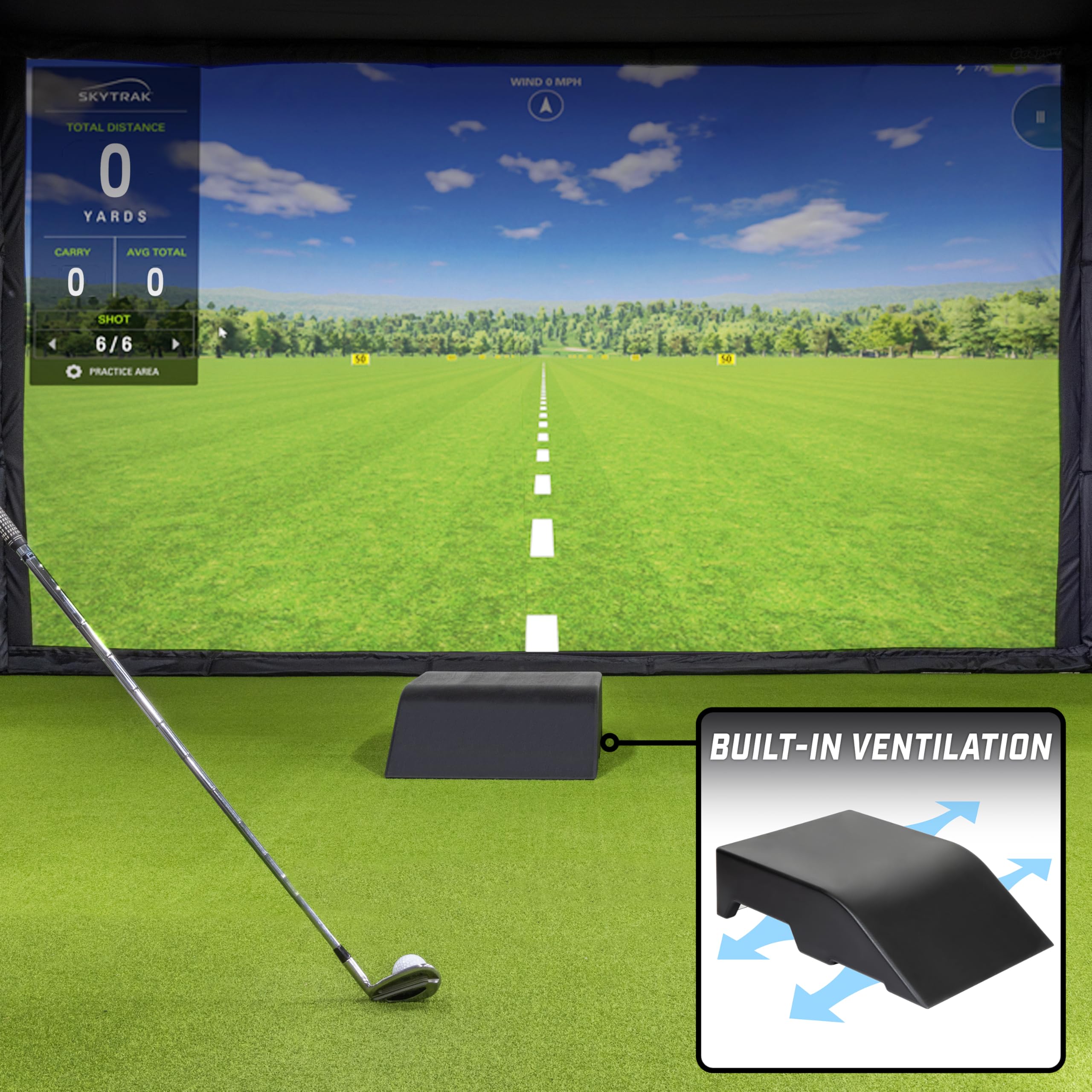 GoSports Golf Simulator Projector Cover - Durable Floor Mount Enclosure for LED Projectors | Perfect for Indoor Golf Setup & Home Entertainment Systems