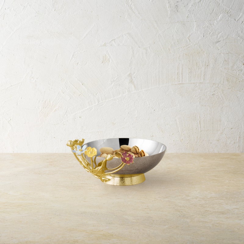 Wildflowers Small Bowl - Handmade Ceramic Decorative Bowl for Home Decor, Kitchen, Dining Table Centerpiece | Perfect for Salads, Snacks, Candies & Gift Giving