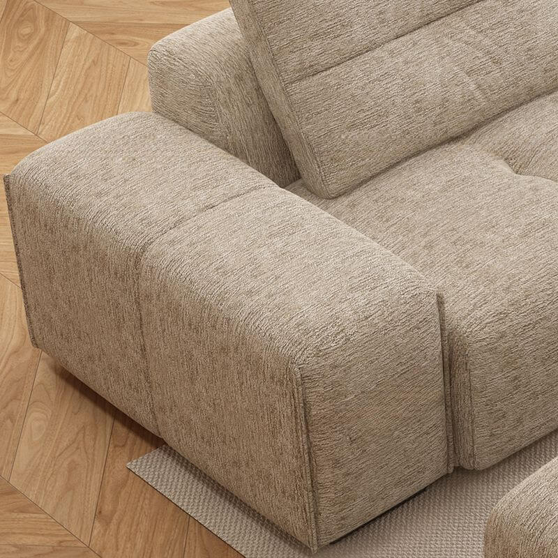 L-Shaped Sectional Sofa with Chaise Lounge for 2 People - Sturdy Hidden Support Frame - Perfect for Small Living Rooms, Apartments & Home Theater Seating