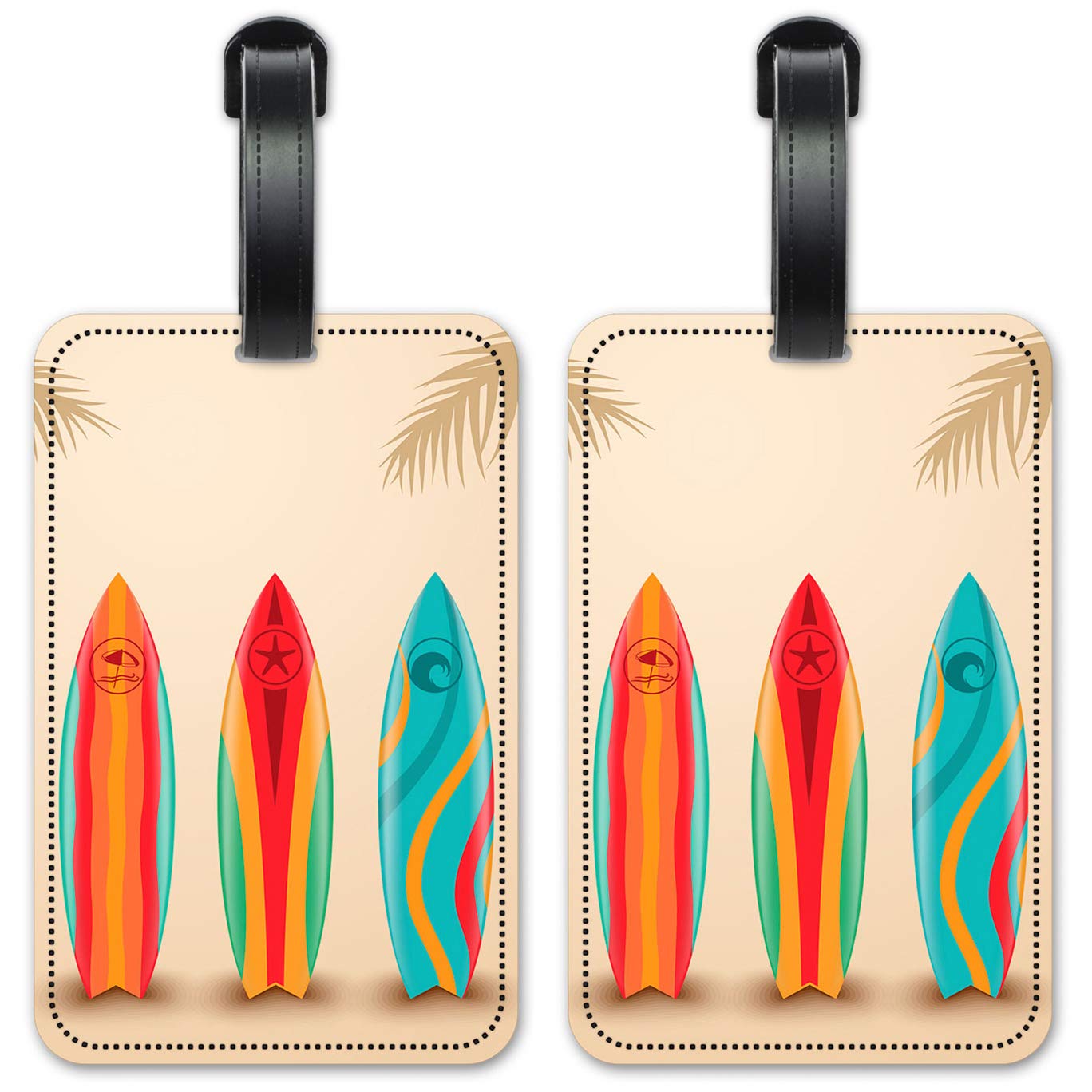 3-Pack Waterproof Surfboard Luggage ID Tags - Durable Suitcase Identification Cards for Travel & Beach Gear (Set of 2) - Perfect for Surf Trips, Airports & Vacation Organization