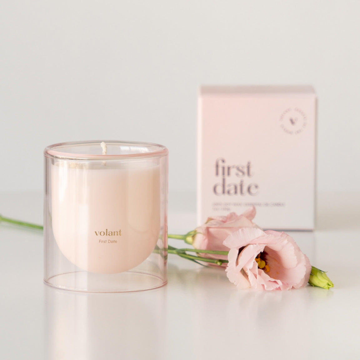 Romantic First Date Scented Candle - Vanilla & Rose Aromatherapy for Couples - Perfect for Date Nights, Anniversary Gifts & Romantic Ambiance