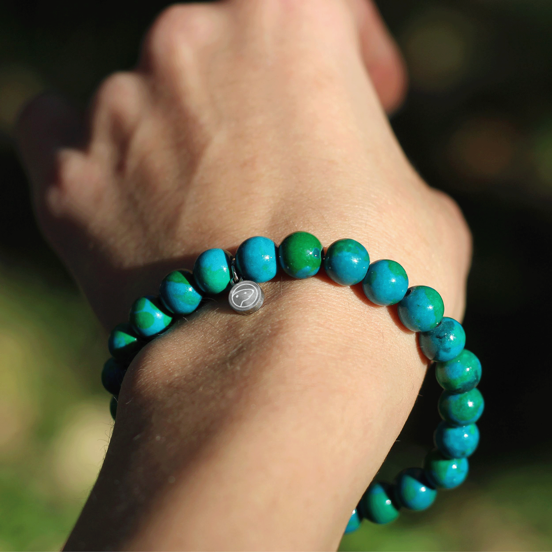 Natural Chrysocolla Stone Beaded Bracelet for Women - Healing Crystal Jewelry for Stress Relief & Positive Energy | Perfect for Meditation, Yoga & Spiritual Gifts
