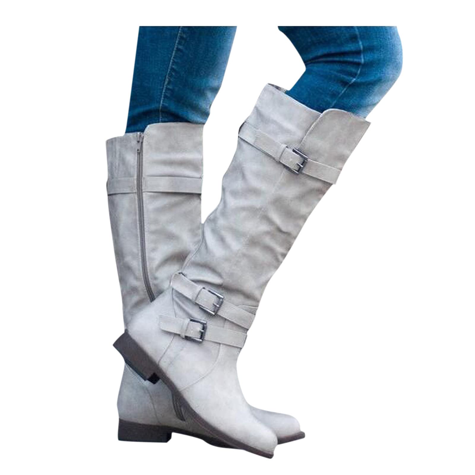 Best Women's Cowboy Boots - Western Square Toe Low Heel Mid Calf Cowgirl Boots | Comfortable & Stylish Western Combat Shoes for Country Dancing, Rodeo & Everyday Wear (Style C35)