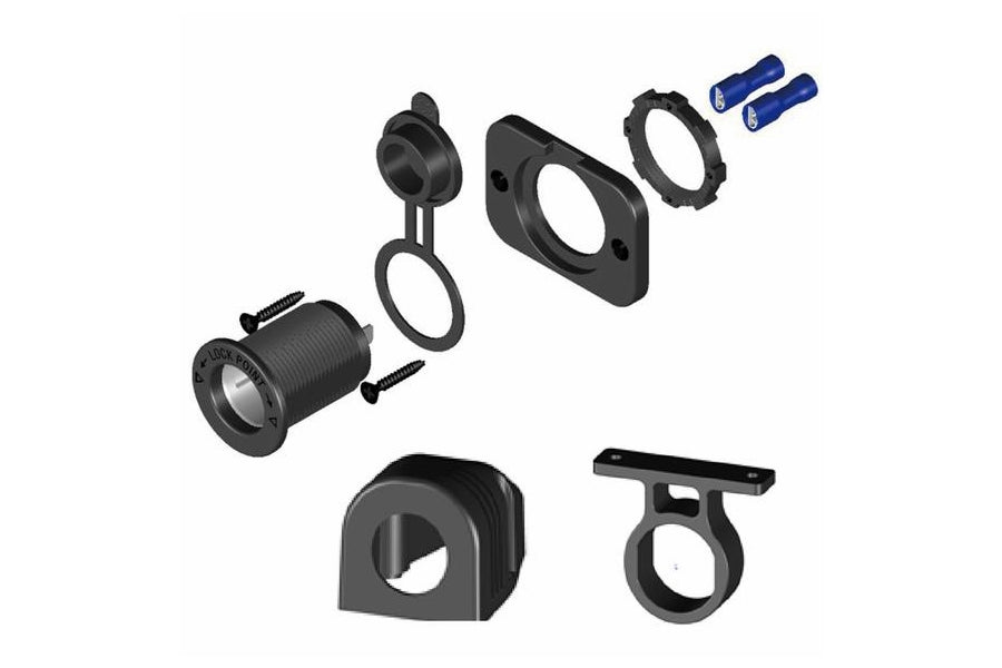 Bulldog Winch Multi Mount 12V Power Socket - Heavy Duty Off-Road Accessory for Trucks, ATVs & UTVs - Perfect for Camping, Towing & Outdoor Adventures