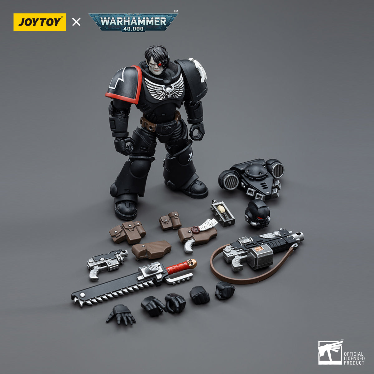 JOYTOY 1/18 Scale Warhammer 40K Raven Guard Intercessors Action Figure Set (4pcs) - Perfect for Collectors, Tabletop Gaming & Display