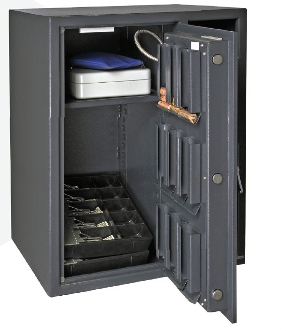 AMSEC RMM3214ESLAudit 2-Door Cash Management Safe with ESLAudit II - Secure Money Storage for Retail Stores & Businesses