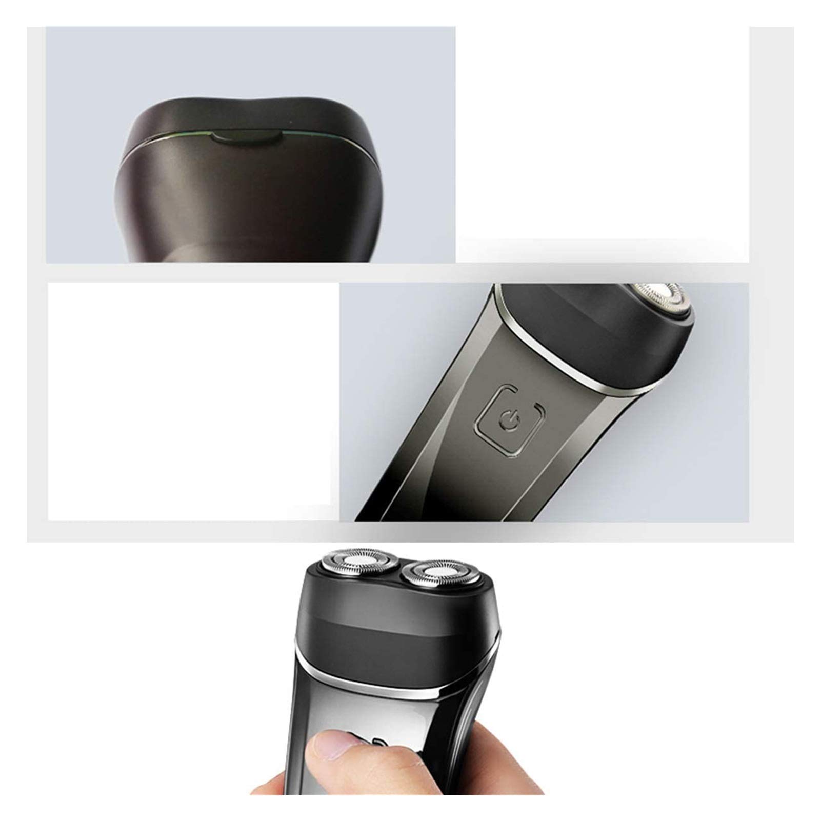 HHWKSJ Men's Electric Shaver - Waterproof Rotary Shaver for Wet/Dry Use, Cordless USB Rechargeable Facial Hair Trimmer | Perfect for Travel, Daily Grooming & Quick Beard Shaving at Home