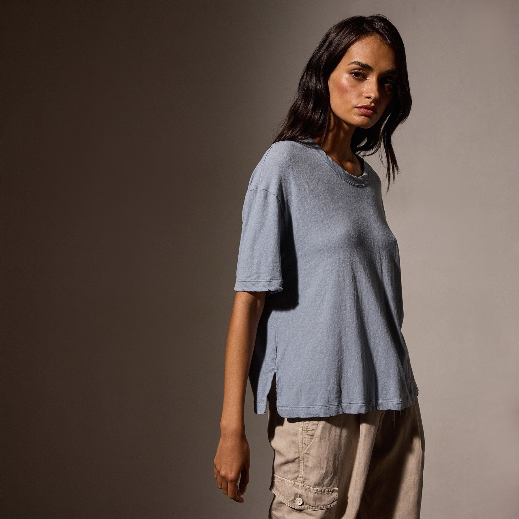 Premium Cotton Jersey Crew Neck T-Shirt for Men & Women - Soft & Comfortable Bluestone Color - Perfect for Casual Wear, Gym, and Everyday Outfits