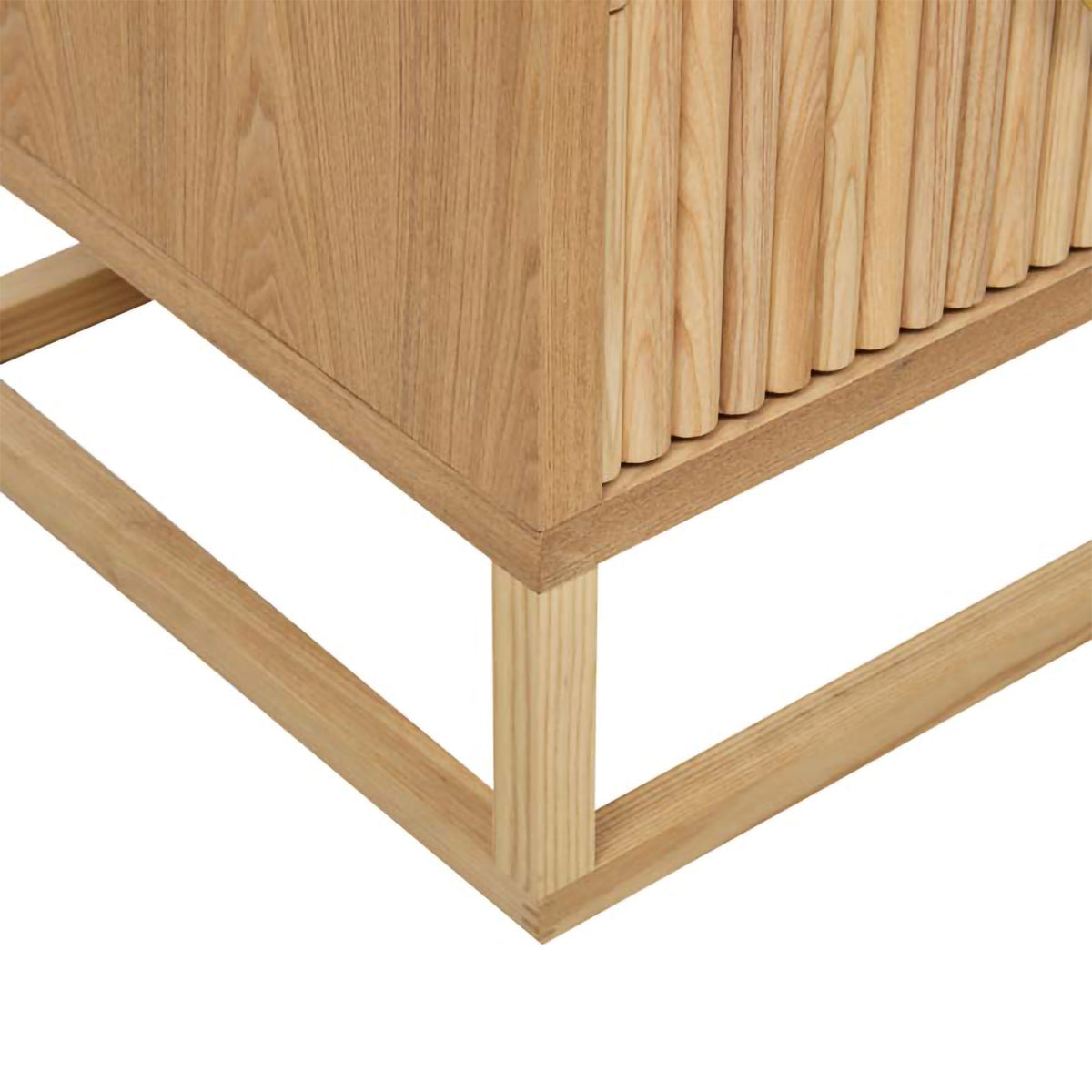 Benjamin Ripple Bedside Table - Modern Nightstand with Storage Shelf & USB Port - Perfect for Bedroom, Living Room, or Office Use