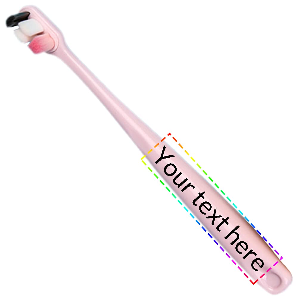 Personalized Toothbrushes for Adults & Kids - Soft Bristles, Custom Name Engraved - Best Electric & Manual Toothbrushes (Pink) - Perfect for Travel, School & Family Oral Care