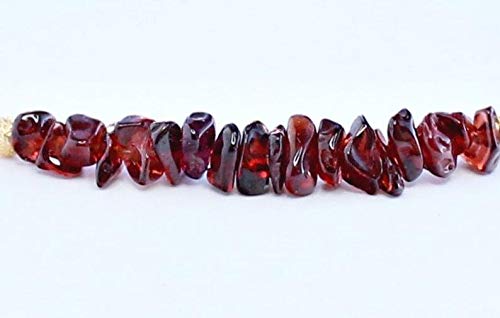 Precious-GEMS Raw Garnet Bracelet with Gold & Silver Pyrite Beads | January Birthstone Crystal Jewelry | Boho Beaded Gemstone Bracelet for Women | Perfect for Gifts, Spiritual Healing & Boho Fashion