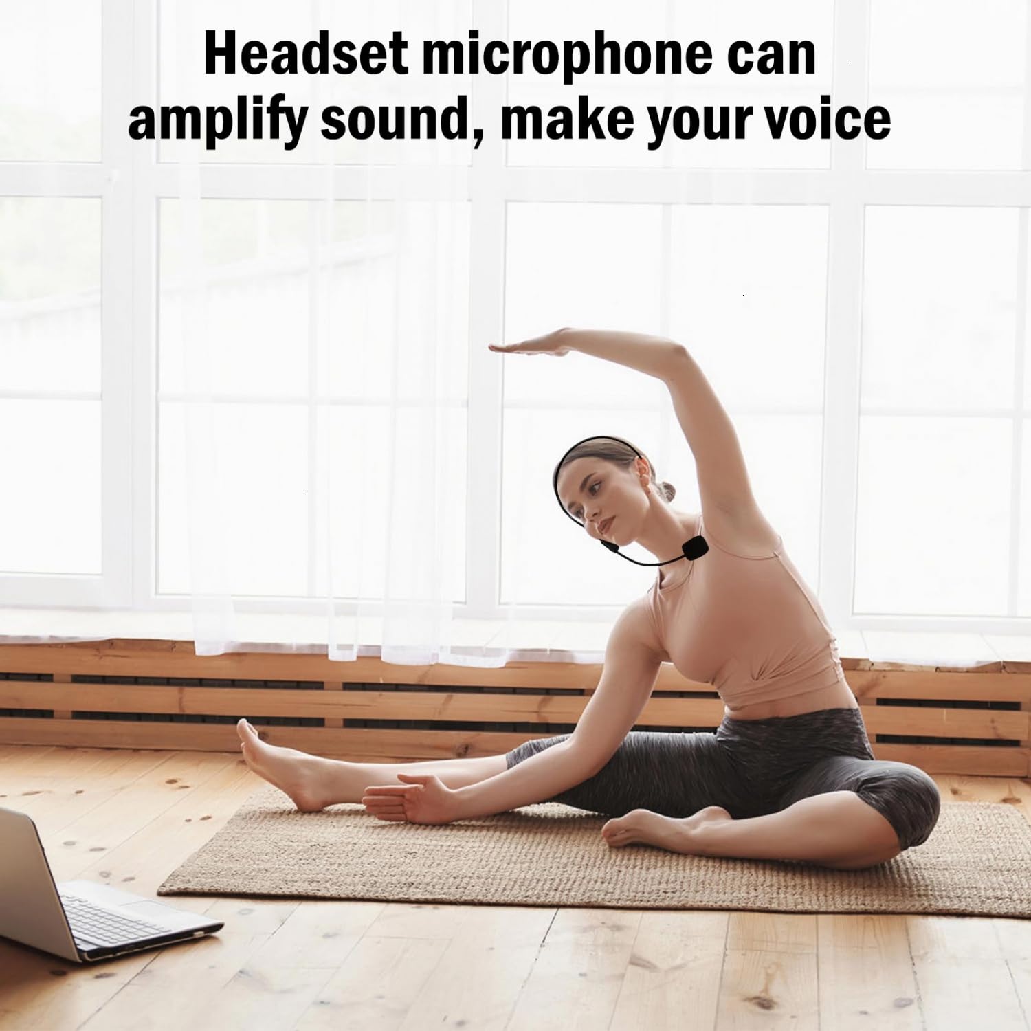 Professional Wired Headset Microphone with Flexible Boom - Noise Cancelling Mic for Singing, Teaching, Public Speaking, Coaching & Presentations (Black, 2-Pack) - Perfect for Voice Amplifiers, Classrooms, Webinars & Senior Care
