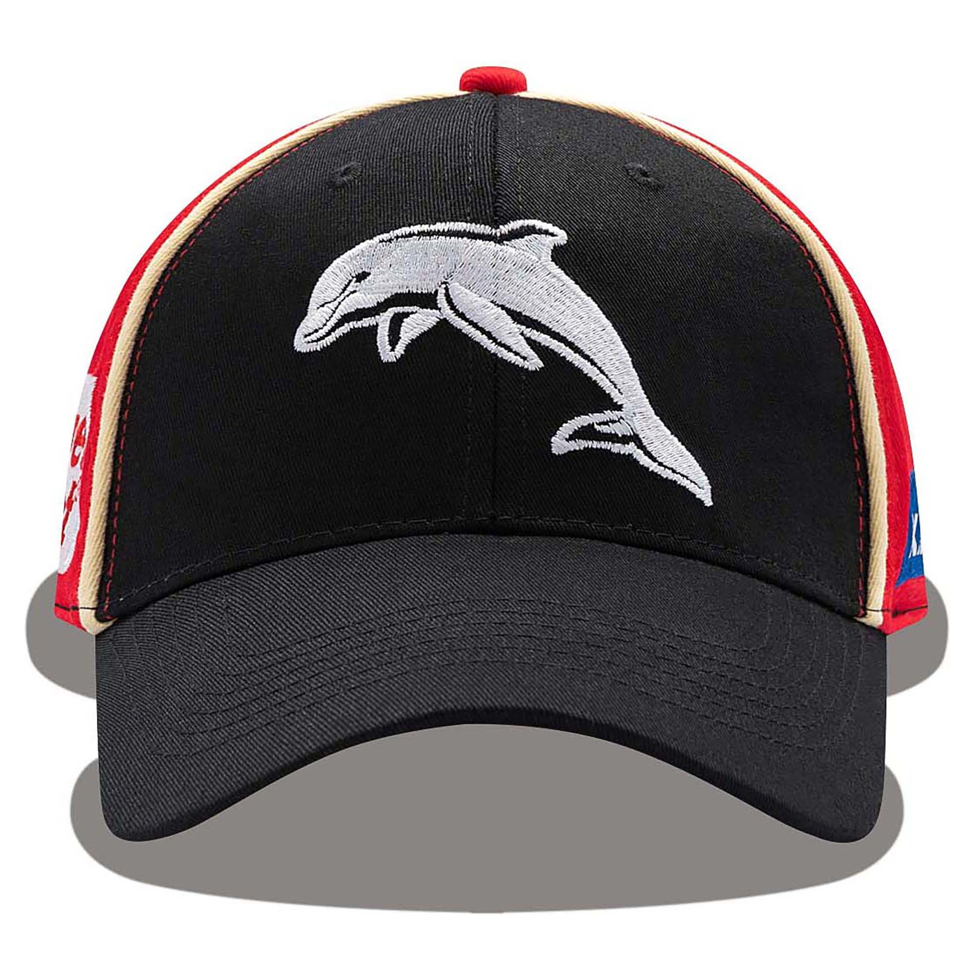 NRL Redcliffe Dolphins 2025 Media Cap for Adults - Official Licensed Rugby League Hat for Fans, Sun Protection & Game Day Outfits