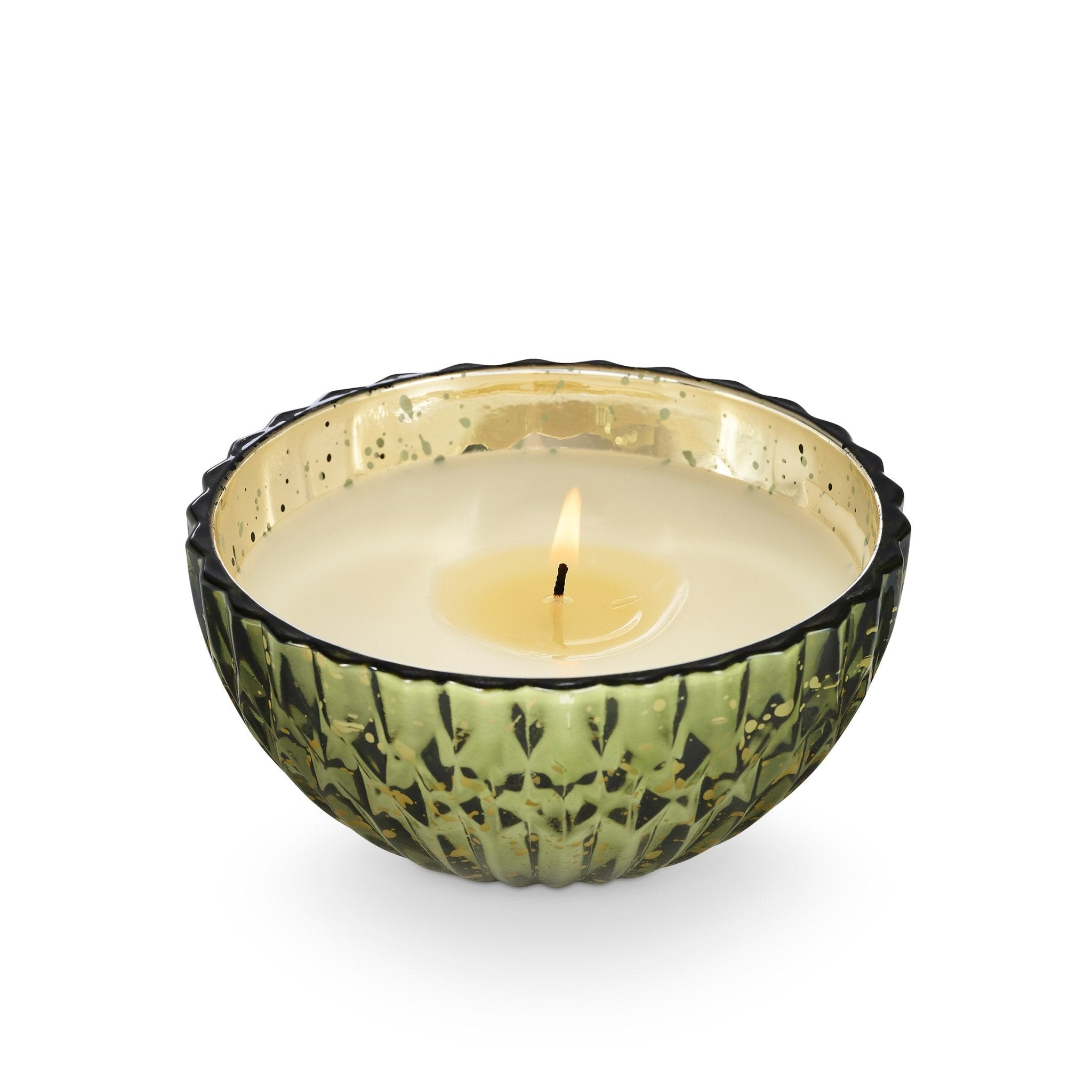 Balsam & Cedar Scented Green Mercury Glass Ornament Candle - Holiday Home Decor, Christmas Tree Decoration & Cozy Ambiance for Parties