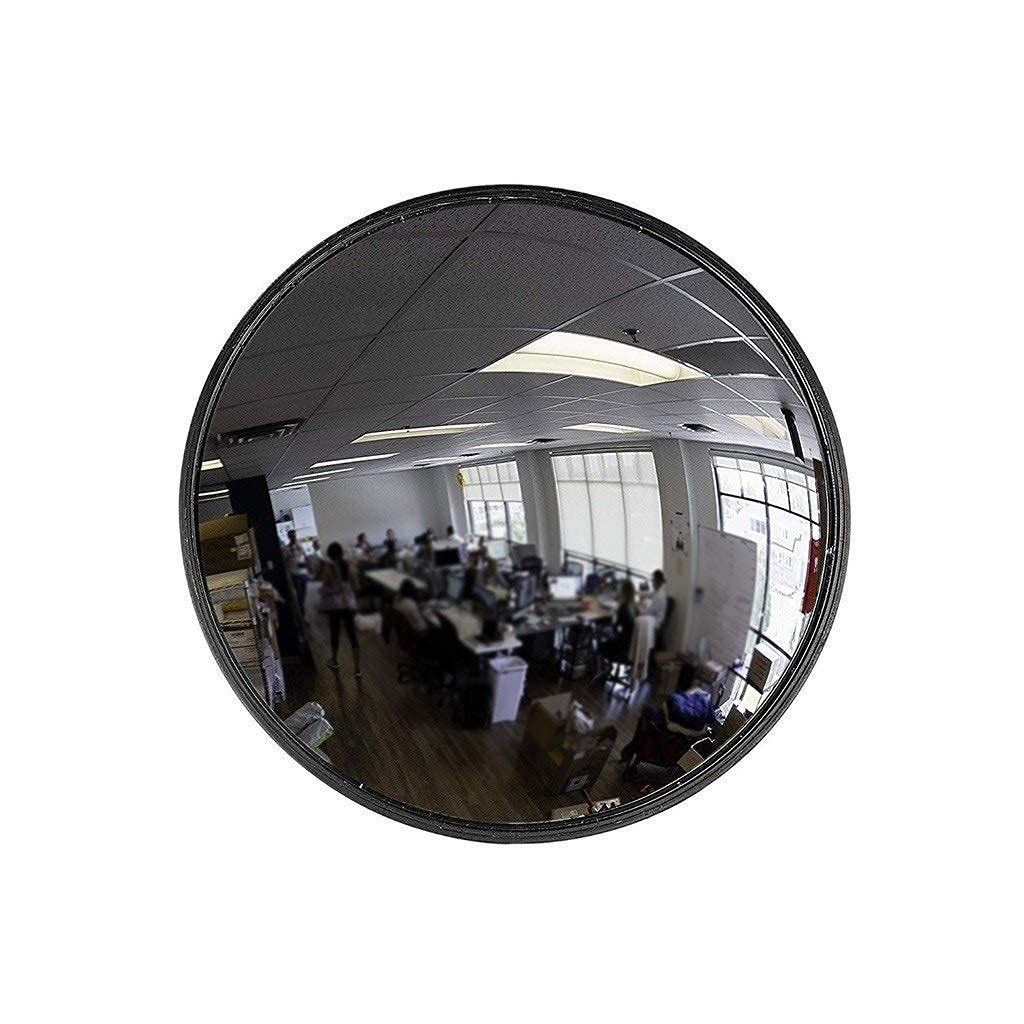 Portable Small Convex Safety Mirror - 21CM Black Blind Spot Monitor for Office & Home Use - Durable Office Furniture Accessory - Perfect for Parking Lots, Warehouses & Driveways
