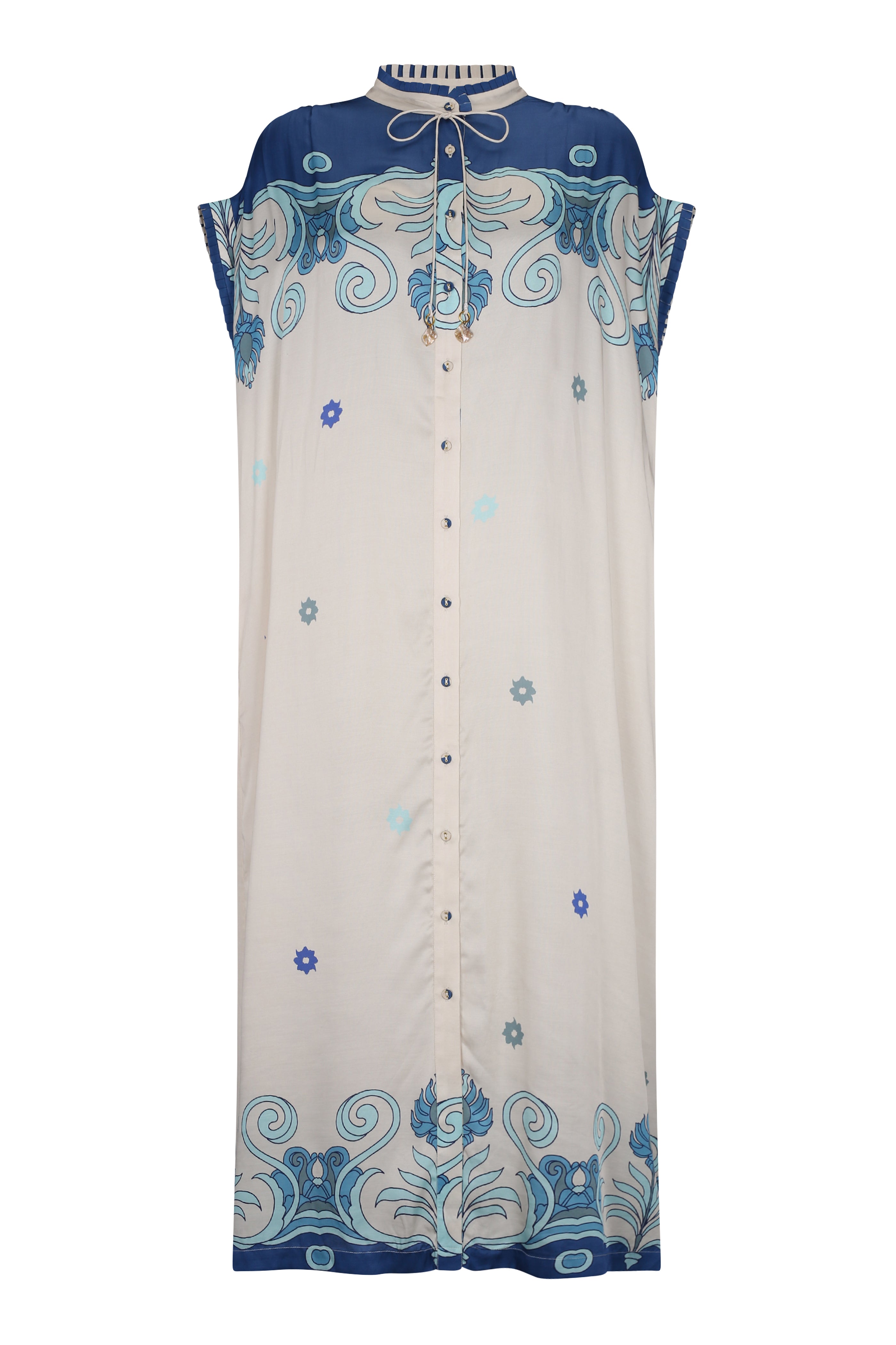 Valerie Kaftan 46 - Elegant Floral Print Maxi Dress for Women | Summer Beach Cover Up & Boho Chic Outfit for Vacations, Parties & Special Occasions