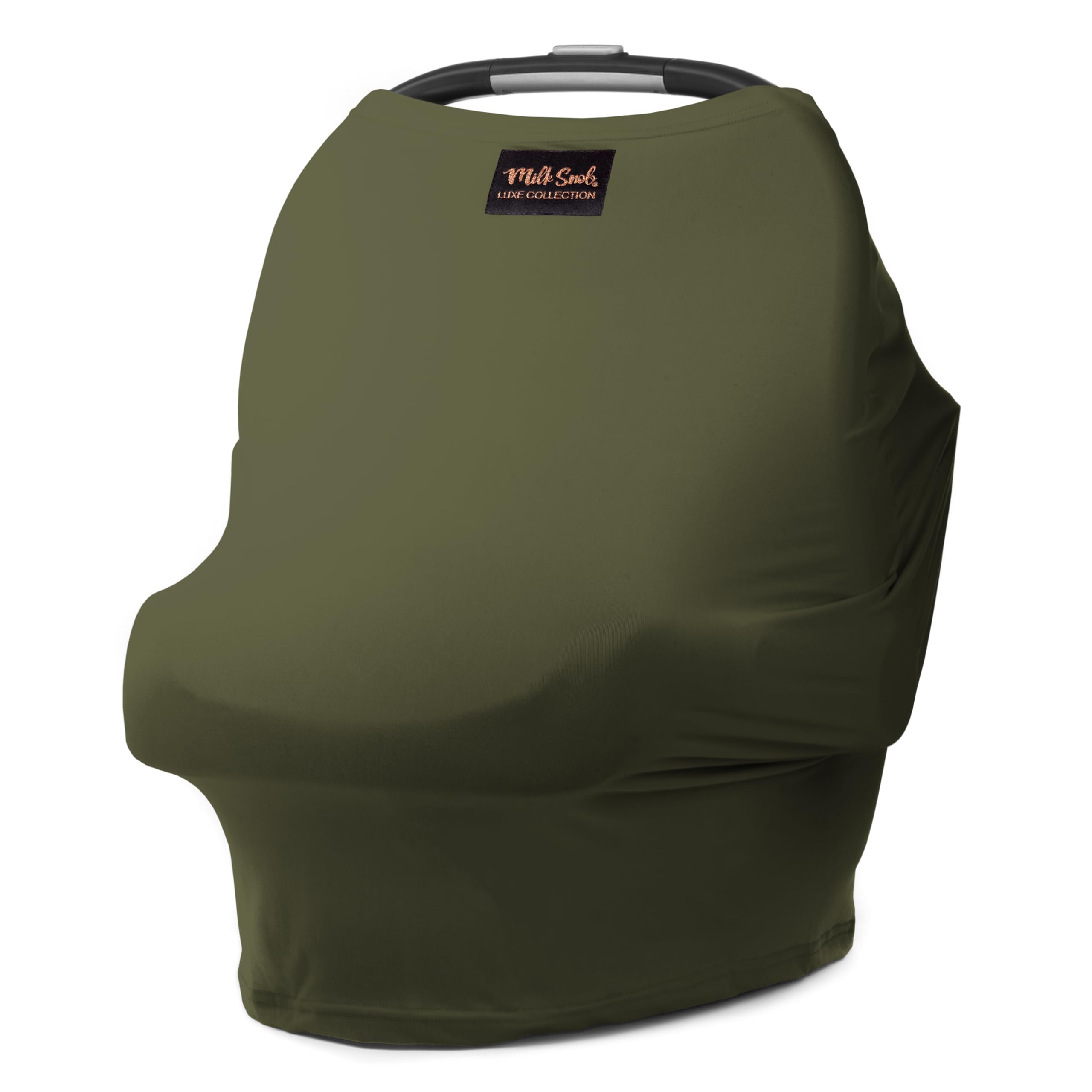 Milk Snob Original 5-in-1 Premium Baby Cover in Olive Green - Nursing Cover, Car Seat Canopy, Stroller Blanket, High Chair Cover & Shopping Cart Protector | Soft Breathable Fabric for Breastfeeding Privacy & Newborn Protection | Perfect for Travel, Outings & Daily Baby Care