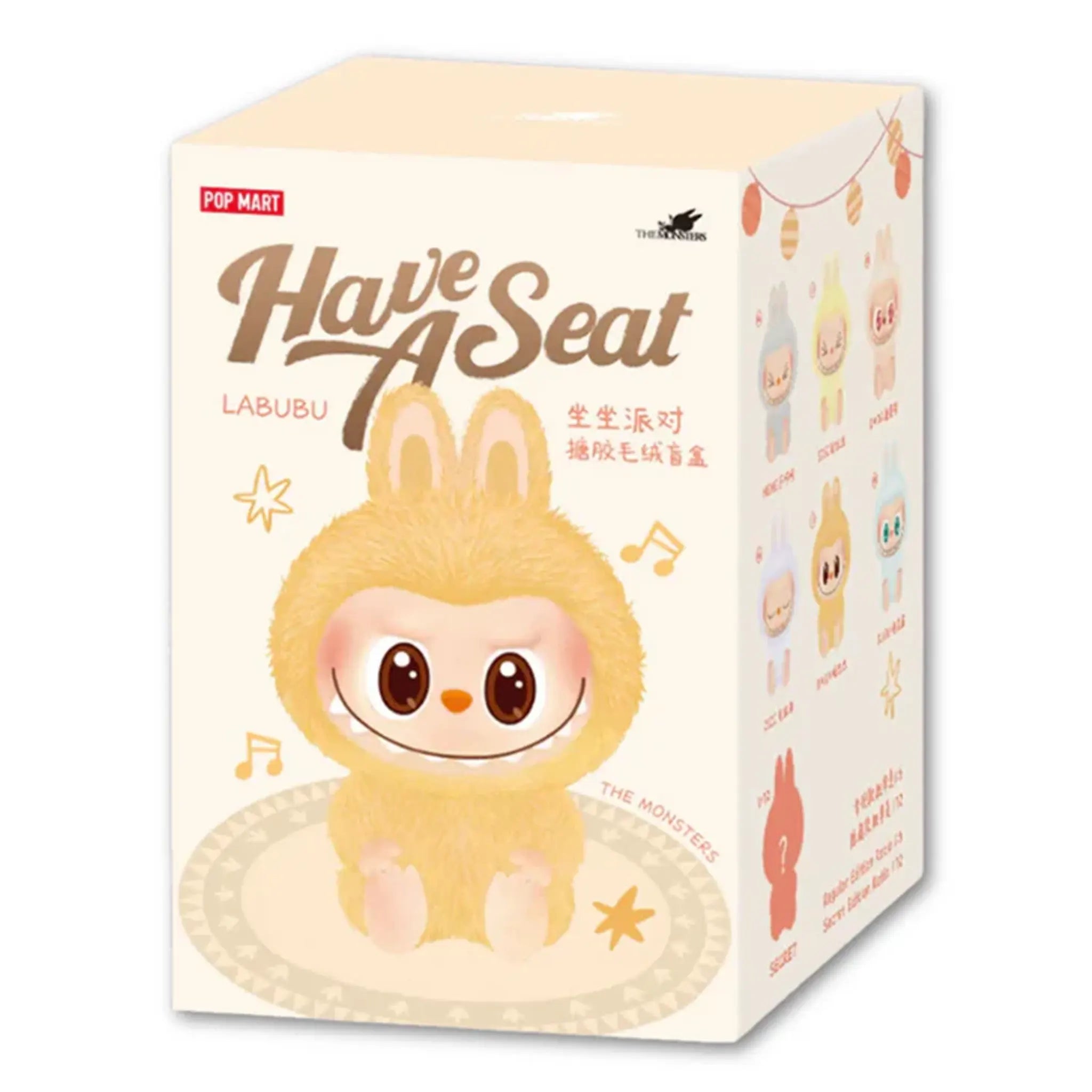 Pop Mart Labubu The Monsters Have a Seat Vinyl Plush Blind Box Toy - Cute Collectible Figure for Home Decor, Office Display & Gift Giving