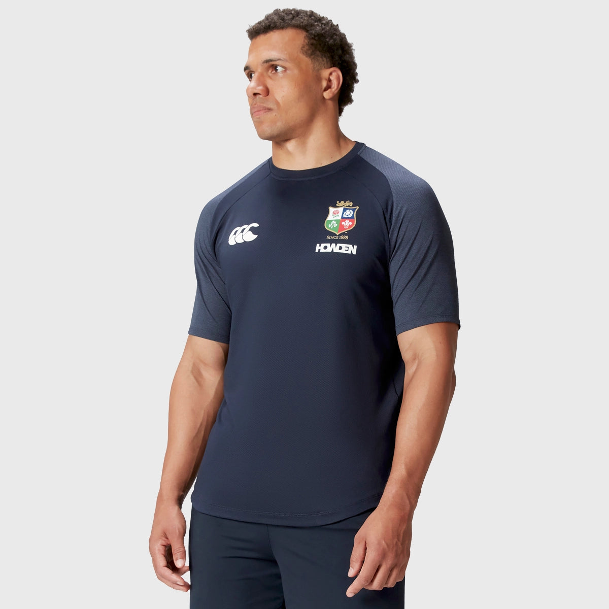 Canterbury British & Irish Lions Men's Everest T-Shirt - Navy Blue Rugby Jersey for Training & Match Days - Perfect for Fans & Players