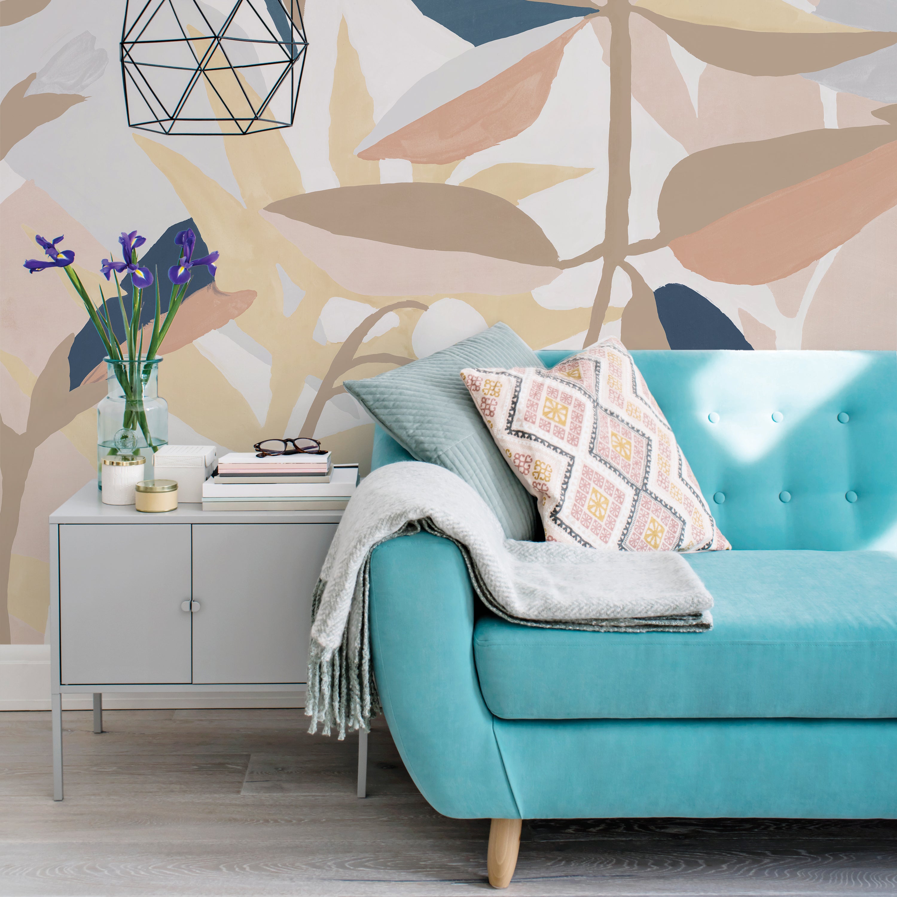 Self-Adhesive Garden Party Wall Mural - Easy Peel & Stick Wallpaper for Home Decor, Living Room, Bedroom & Nursery - Perfect for DIY Home Improvement & Interior Design