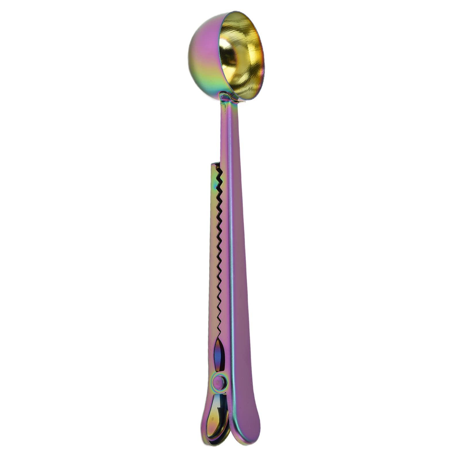 Stainless Steel Coffee Clip Scoop - Multifunctional Coffee Spoon for Kitchen & Home Use - Perfect for Measuring, Stirring & Serving Coffee (Colorful) - Ideal for Espresso, French Press & Drip Coffee Makers
