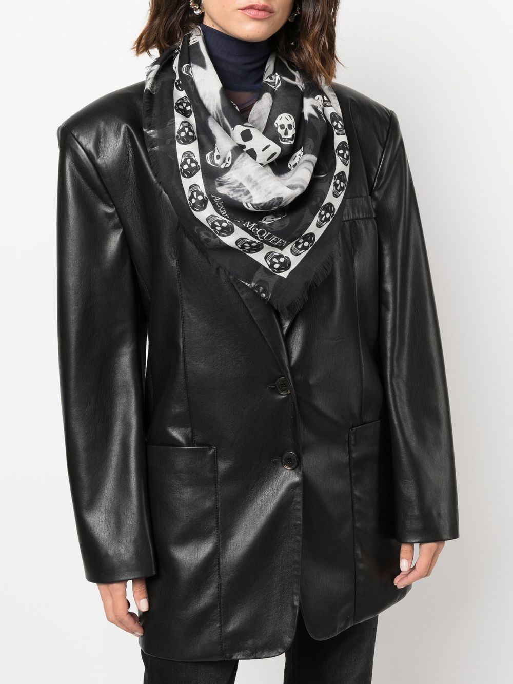 Alexander McQueen Black Scarf for Women - Luxury Cashmere Wrap Shawl for Winter, Fall & Evening Outfits | Perfect for Gifts, Travel & Special Occasions