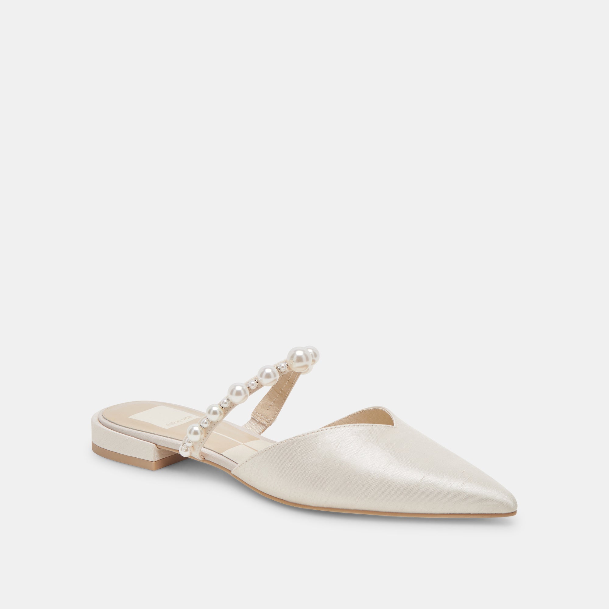 KANIKA Pearl Flats - Vanilla Pearl Women's Ballet Flats | Comfortable & Elegant Shoes for Casual Wear, Office, and Special Occasions