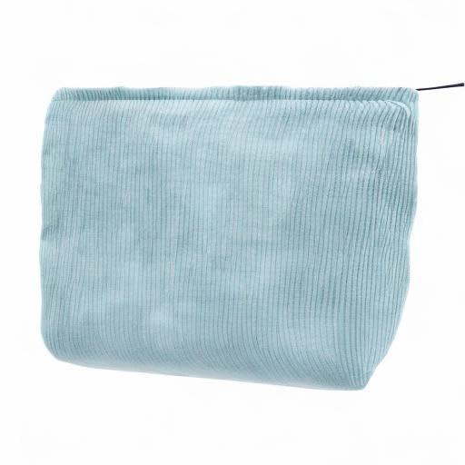 PAZIMIIK Large Corduroy Makeup Bag with Zipper - Travel Cosmetic Organizer for Women, Makeup Pouch for Purse & Brush Storage (Blue) - Perfect for Travel, Gym, and Everyday Use