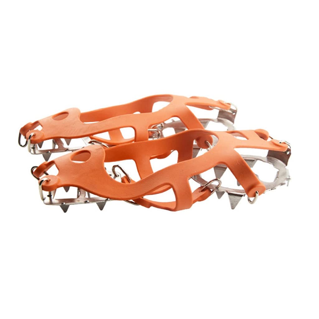 YDHWY 18-Tooth Manganese Steel Climbing Crampons - Anti-Slip Ice Cleats for Winter Hiking, Snowshoeing & Ice Fishing | Perfect for Outdoor Adventures on Icy Trails & Frozen Lakes