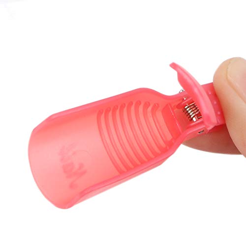 10 Pcs Purple Plastic Nail Clip UV Gel Polish Remover Wraps - Soak Off Nail Art Caps for Professional & Home Manicure - Perfect for Salon, DIY Nail Care & Gel Removal