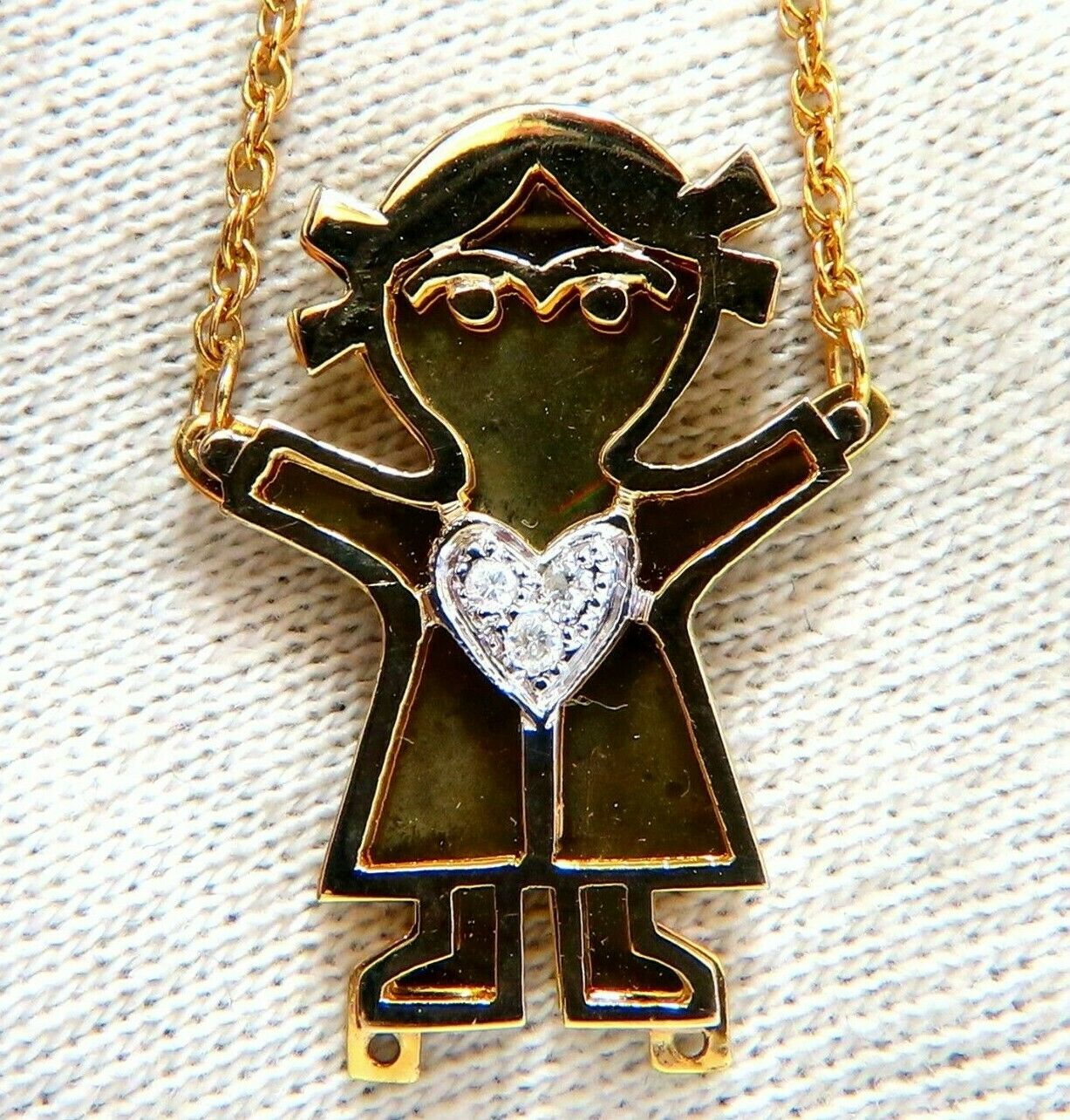 14K Yellow Gold Diamond Emoji Pendant Necklace - Perfect for Birthdays, Anniversaries & Gifts