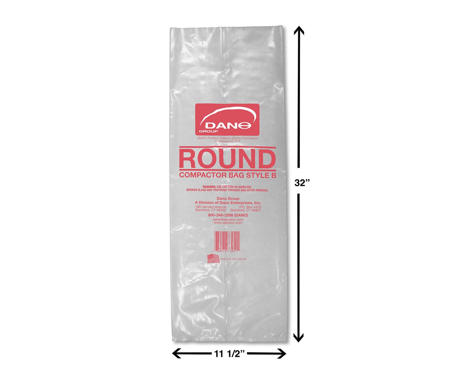 Heavy Duty Compactor Bags for Round Trash Containers - 50 Pack Extra Thick Garbage Bags for Kitchen, Bathroom & Outdoor Waste Disposal