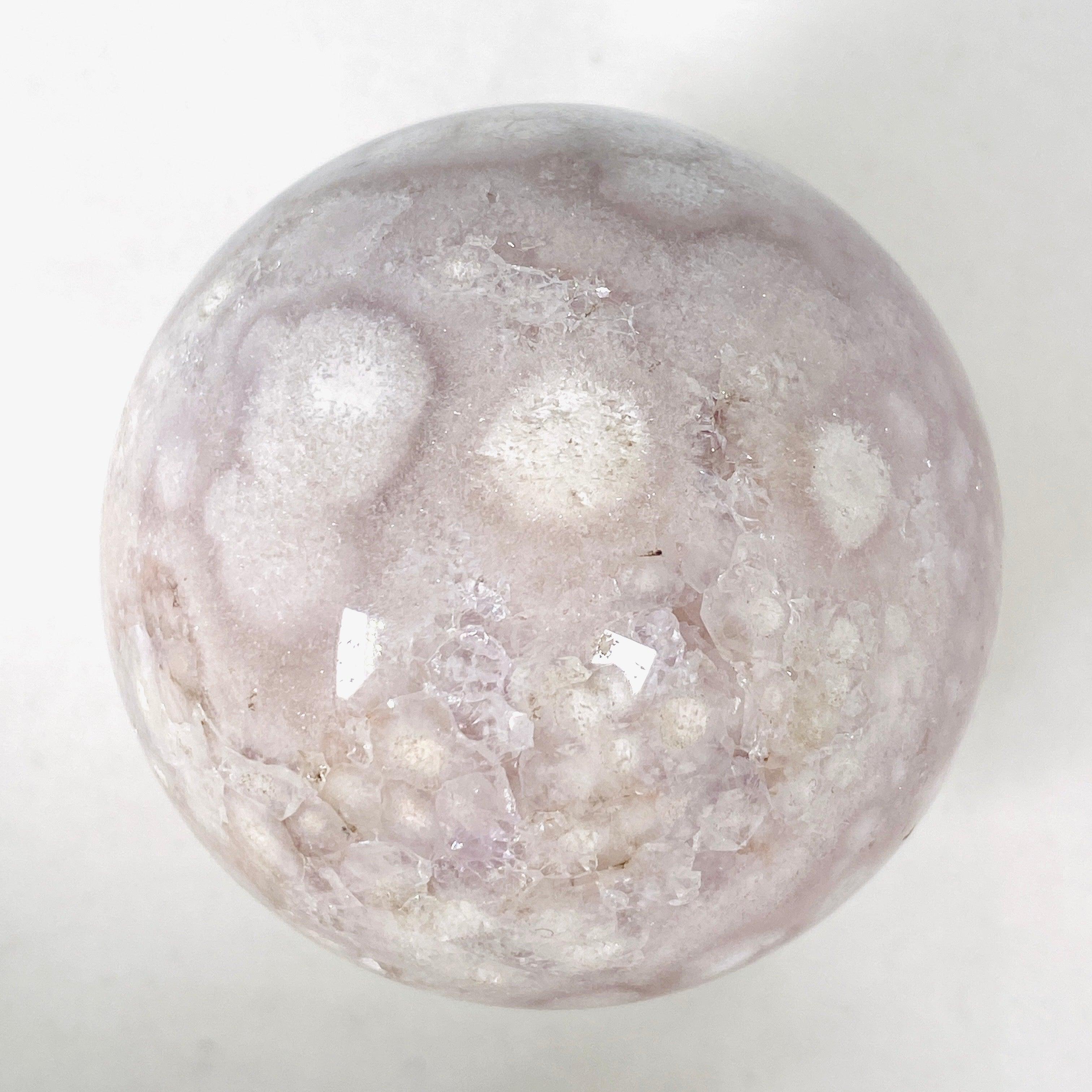 Natural Pink Amethyst Crystal Sphere - Healing Stone for Meditation, Reiki & Home Decor (PAMS 04) | Perfect for Spiritual Healing, Yoga Spaces & Gift Giving