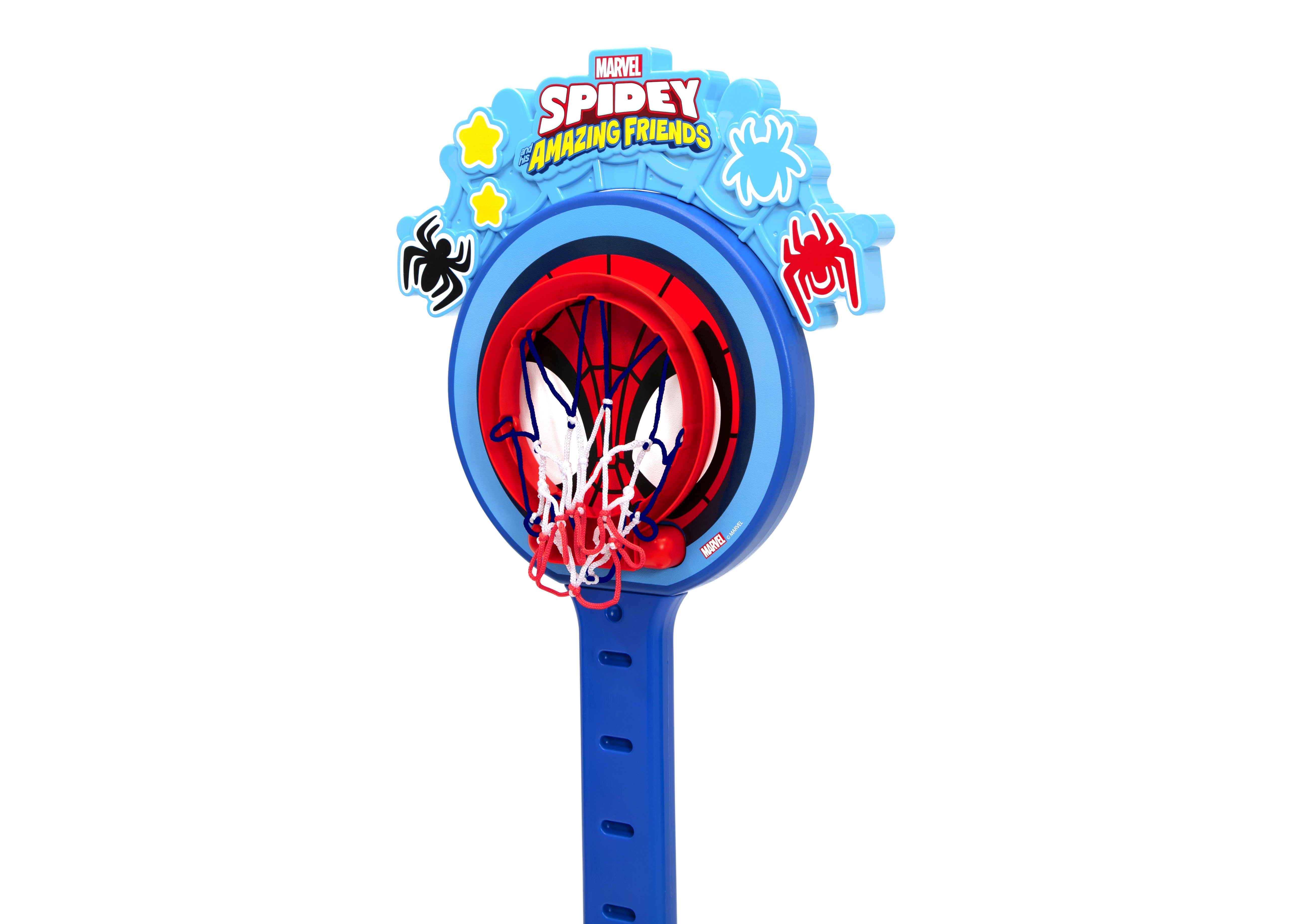 Spider-Man Plastic Basketball Set for Kids - Superhero Toy with Hoop & Ball - Fun Indoor & Outdoor Play for Birthday Gifts & Backyard Games