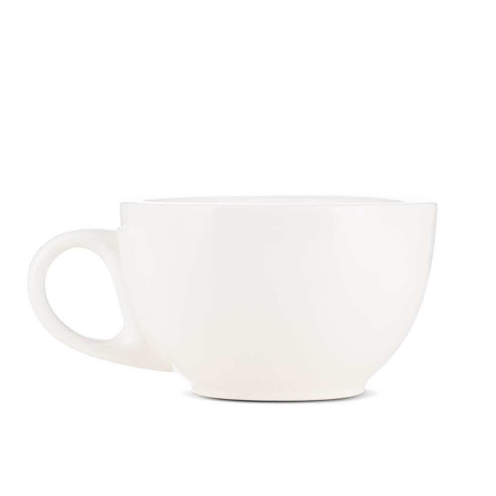 Premium White Porcelain Cappuccino Cup & Saucer Set - 6oz/195ml Espresso Coffee Cups - Perfect for Home Cafes, Coffee Shops & Gifts