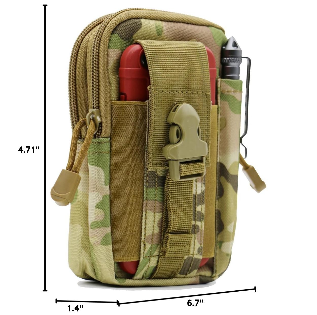 Universal Phone Holster for iPhone 14 - Adjustable Belt Clip Pouch for iPhone 14 Pro/Pro Max - Perfect for Running, Hiking, Work & Outdoor Activities
