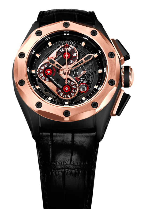 CVSTOS Men's Luxury Chronograph Watch - PVD Titanium & 18K Rose Gold Case - Swiss Automatic Movement - Perfect for Business, Formal Events & Luxury Gift Giving