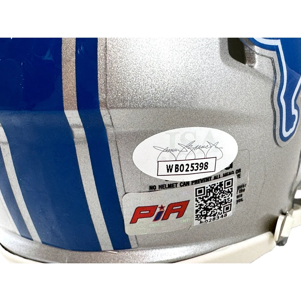Jameson Williams Autographed Detroit Lions Speed Mini Helmet - Signed with BAS COA - Perfect for NFL Fans, Sports Memorabilia Collectors & Home Office Decor