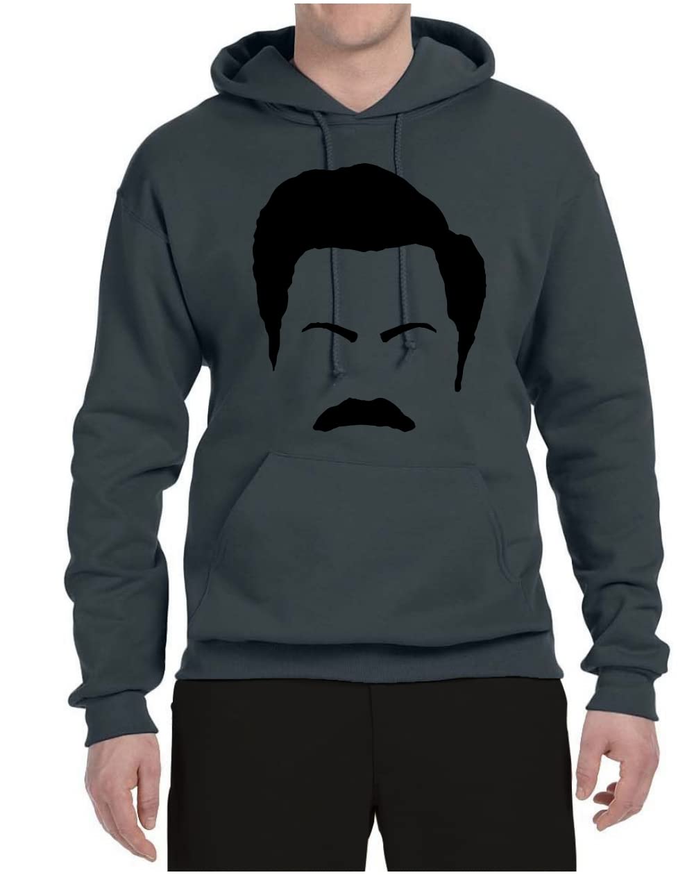 Ron Swanson Mustache Hoodie - Wild Bobby Parks and Rec Graphic Sweatshirt for Men & Women | Pop Culture Unisex Pullover | Perfect for TV Show Fans, Cosplay, and Casual Wear