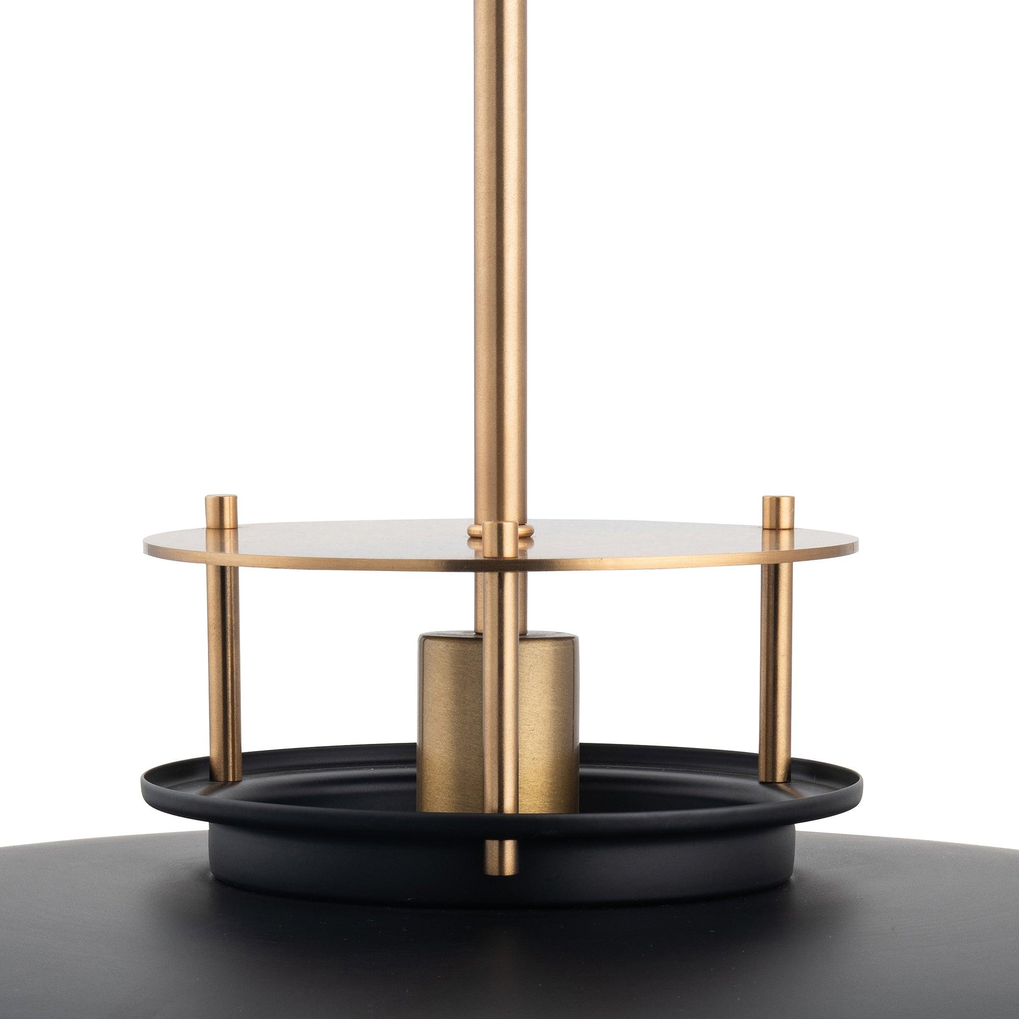Modern Gold & Black Pendant Light - Beacon 1 Light Fixture for Dining Room, Kitchen Island, or Living Room Decor