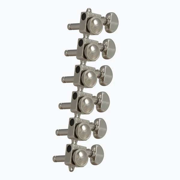 Grover Roto Grip 505F Series 6L Nickel Guitar Tuners (Set of 6) - Premium Replacement Tuners for Electric & Acoustic Guitars - Perfect for Musicians, Luthiers & Guitar Upgrades